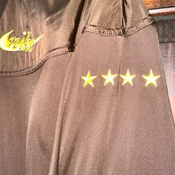 All Stitched Adult Nike Gray Tag Stars Brown Full-Zip Track Jacket XL Mens Gold - Picture 4 of 9